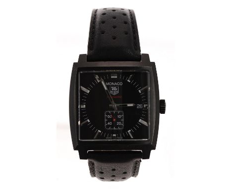 Tag Heuer Monaco PVD steel coated automatic gentleman's wristwatch, reference no. WW2119, serial no. WRXxxxx, PVD steel case,
