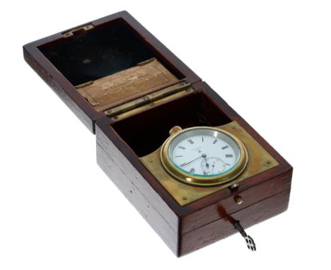 John Hewitt, Coventry British Military issue silver deck watch in the original wooden box, London 1905, movement and case no.