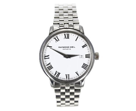 Raymond Weil Geneve Toccata stainless steel lady's wristwatch, reference no. 5988, serial no. X020xxx, white dial, stainless 
