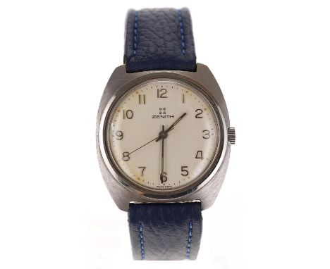 Zenith 'Surf' stainless steel gentleman's wristwatch, reference no.&nbsp; 01 1640 360 365, circular silvered dial with Arabic