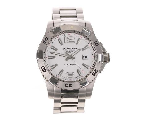 Longines Hydro Conquest Quartz stainless steel gentleman's wristwatch, reference no. L3.647.4, serial no. 3394xxxx, circa 200