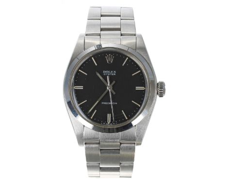 Rolex Oyster Precision stainless steel gentleman's wristwatch, reference no. 6426, serial no. 3533xxx, circa 1973, black dial