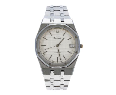 Bulova Royal Oak automatic stainless steel gentleman's wristwatch, reference no. 12055, 4420101, case no. 6-160xxx, circa 197