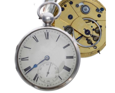 George IV silver fusee lever pocket watch, Chester 1828, unsigned movement with Massey II escapement, plain balance cock, dia
