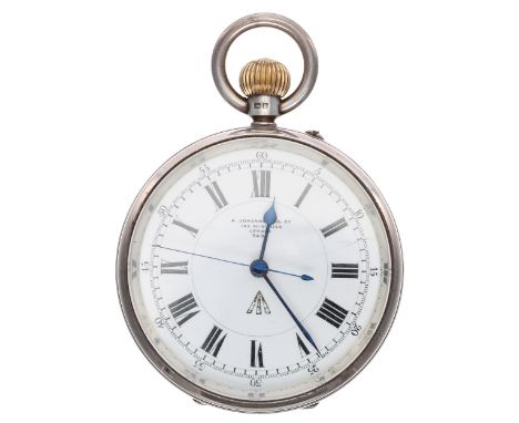 British Military silver centre seconds lever pocket watch, London 1914, the gilt three quarter plate movement with Military a