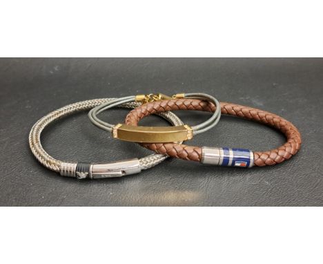 THREE FASHION BRACLETScomprising Tommy Hilfiger, Emporio Armani, and Fossil (3)