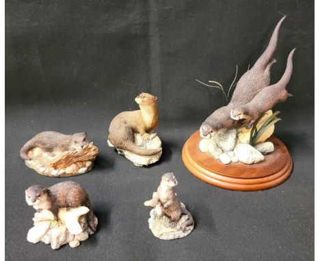 SELECTION OF OTTERSincluding Border fine Arts - 'River Majesty', 'First Outing', 'Evening Vigil', and two others (5)