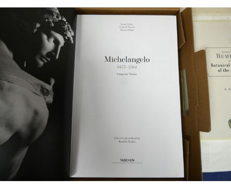 ZOLLNER FRANK, &amp; others.&nbsp;&nbsp;Michelangelo Complete Works. Col. plates &amp; other illus. Folio. Orig. white cloth 