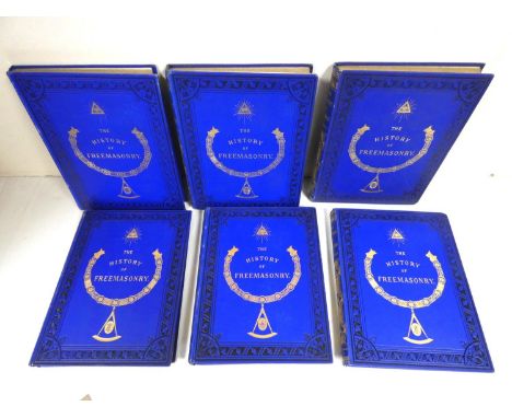 GOULD R. F.&nbsp;&nbsp;The History of Freemasonry. 6 vols. Illus. Quarto. Orig. blue cloth gilt, bright cond. 1882.