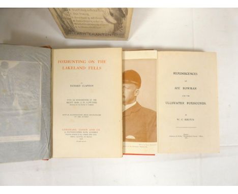 CLAPHAM RICHARD.&nbsp;&nbsp;Sport on Fell, Beck &amp; Tarn. Illus. Orig. orange cloth in d.w. 1924; also 2 others, Lake Distr