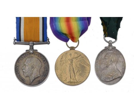 WORLD WAR ONE PAIR  British War Medal and Victory Medal 24735 PTE L LUDLAM N STAFF R, Silver War Badge B86982 [No 30299 LEONA