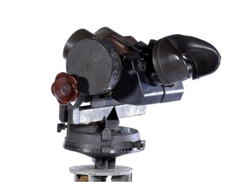 GERMANY, THIRD REICH.  A PAIR OF GERMAN MILITARY 10 X 80 BINOCULARS FLAKFERNROHR, BY EMIL BUSCH  with rubber padded eyebrow c