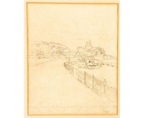 WALTER RICHARD SICKERT, ARA, RE (1860-1942) THE CASINO DIEPPE signed, pencil with pen and ink, 30 x 24.5cm  Provenance: Kenne