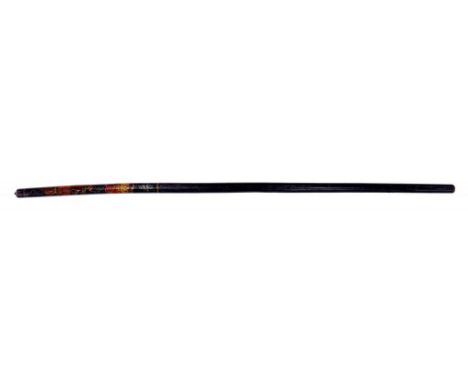 A VICTORIAN PAINTED WOOD HIGH CONSTABLE'S STAVE, DATED 1845  painted in polychrome with crown, royal arms of the United Kingd