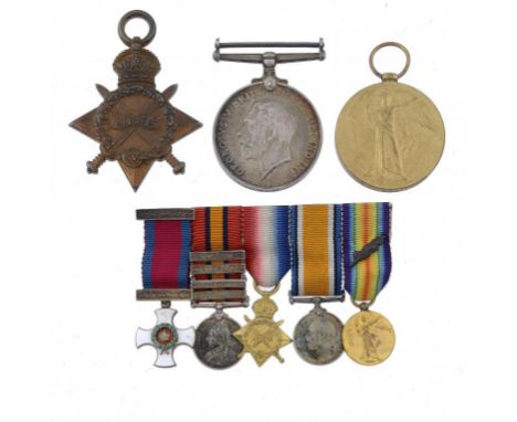 WORLD WAR ONE GROUP OF THREE 1914-15 Star, British War Medal and Victory Medal MAJOR R G KEYWORTH RHA [LT COL R G KEYWORTH on