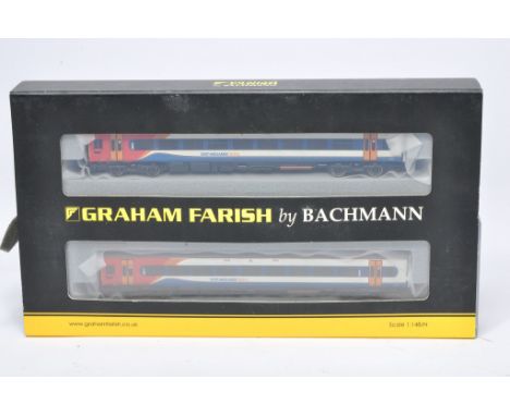 N Gauge Model Railway comprising No. 371-557 Class 158 Two Car DMU East Midlands Trains from Graham Farish. Looks to be witho