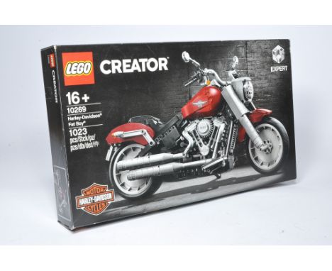 Lego Creator Set comprising 10269 Harley-Davidson Fat Boy Motorcycle, set has been assembled but re-bagged with instructions-