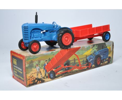 Raphael Lipkin (Pippin Toy, England) plastic-rubbered tyred vintage farm toy issue comprising Massey Harris type tractor and 