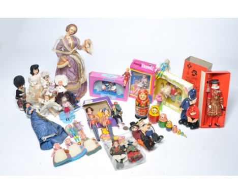 A very interesting and eclectic group of children's toy dolls and figures to include assorted Marx Camberwick Green character