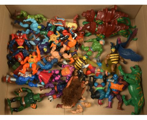 Quantity of Mattel vintage Masters of the Universe loose action figures, to include He-Man, Skeletor, Beastman, Trap Jaw, and