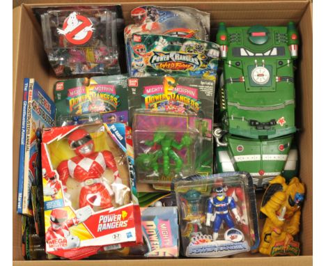 Quantity of TV &amp; Film related collectables, to include Mattel Ghostbusters Ray Stantz figure, Teenage Mutant Ninja Turtle