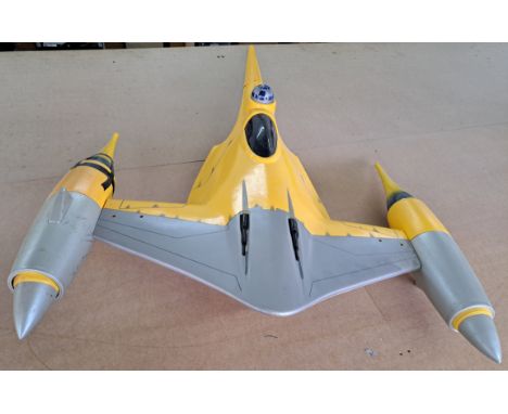 Hasbro Star Wars Large Plastic Naboo Starfighter Promotional Display item approx 5ft in length. Fair to good NB this item is 
