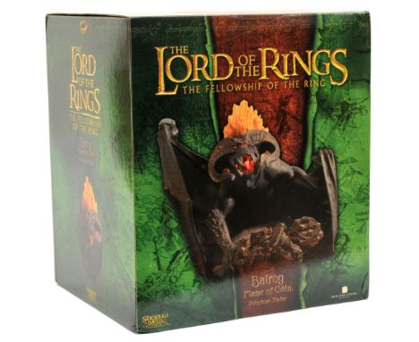 Sideshow Weta The Lord of the Rings The Fellowship of the Ring Balrog Flame of Udun polystone statue, Fair Plus (small crack 