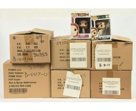 Funko Pop!&nbsp; vinyl figure trade boxes x6, to include Marvel Doctor Strange, WWE Stone Cold Steve Austin, Rick &amp; Morty