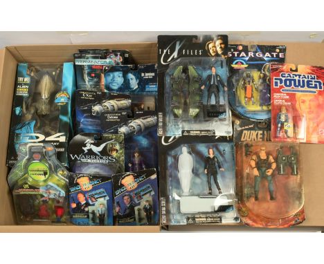 Quantity of TV &amp; Film related carded &amp; boxed action figures, to include McFarlane Toys The X-Files, Mattel Captain Po