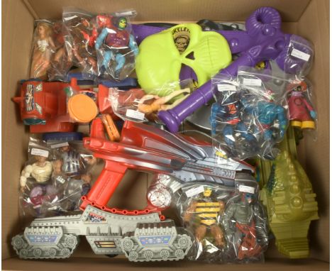 Quantity of Mattel Masters of the Universe collectables, to include loose figures (incomplete), vehicles, Skeletor kids dress
