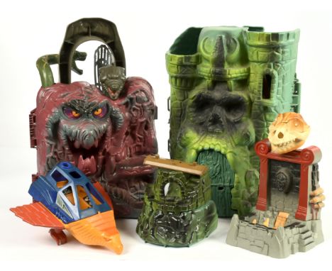 Mattel Masters of the Universe vintage playsets, to include Castle Grayskull, Snake Mountain, Slime Pit and Point Dread &amp;