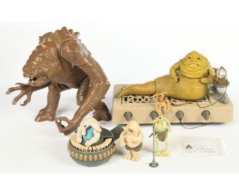Kenner Star Wars vintage loose creatures, to include Jabba the Hutt play set (complete), Rancor, Sy Snootles &amp; The Rebo B