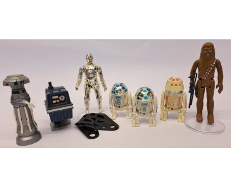 Kenner Star Wars vintage loose complete action figures R2-D2, Power Droid, Chewbacca, C-3PO Removeable limbs, R5-D4, FX-7. Co