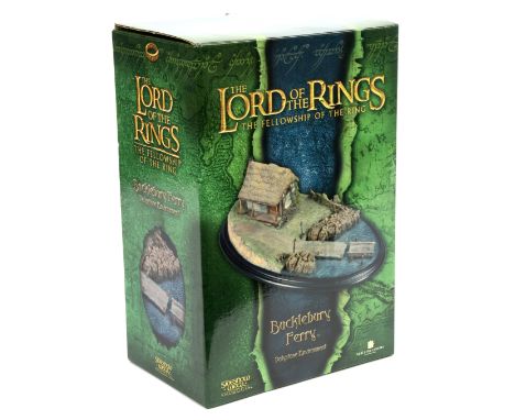 Sideshow Weta The Lord of the Rings The Fellowship of the Ring Buckleberry Ferry polystone environment, Excellent to Near Min