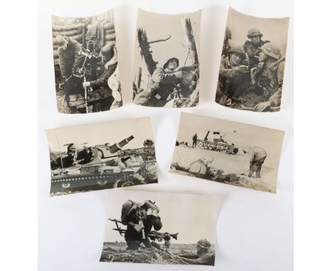 Grouping of WW2 German Press Photographs, mostly of German army interest, some Kriegsmarine and Waffen-SS. Some with typed de