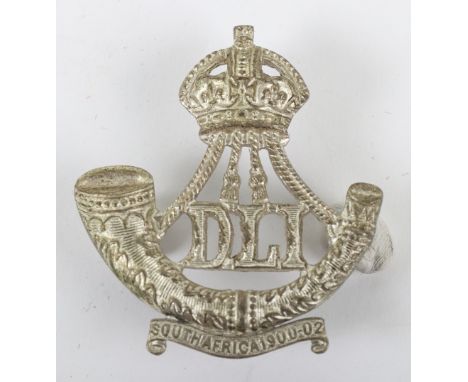 Durham Light Infantry Territorial Officer Cap Badge, fine example made by J R Gaunt &amp; Son. Two lug fittings to the revers
