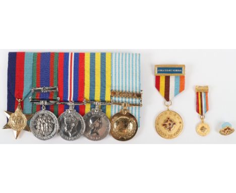 * Canadian Medal Group of 5 for Service in WW2 and Korean War, 1939-45 star, Canadian Volunteer Service medal with Maple Leaf