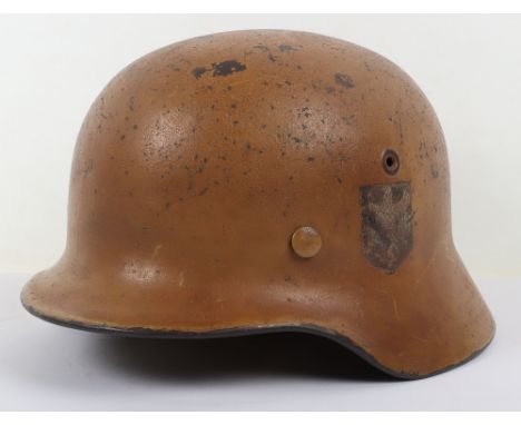 * WW2 German M-40 Steel Combat Helmet, an original M-40 pattern steel helmet which still retains its single German army decal