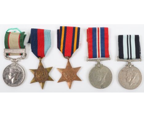 * Medal Group of 4 for Service in the Indian Army Prior to and During WW2, India General Service medal 1936-39 with clasp Nor