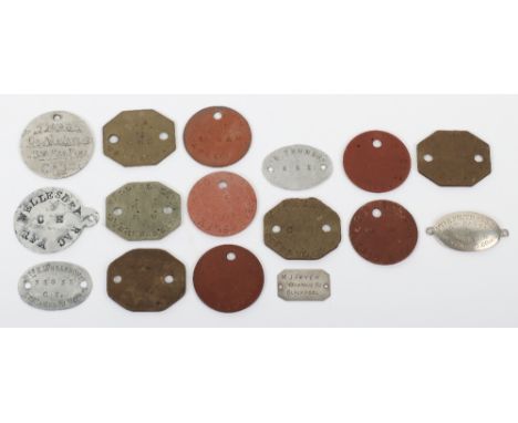 WW1 Identity Disc Groupings, consisting of a three discs (aluminium &amp; fibre) of 7504 D THOMPSON RSF (Royal Scots Fusilier