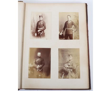 Victorian Photograph Album of Grenadier Guards Interest 1870’s / 1880’s, fine album with various portrait and privately taken