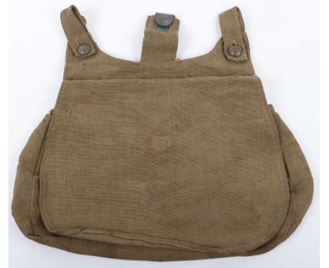 WW1 German Private Purchase / Officers Bread Bag, unusual example being constructed from a grey canvas cloth with green fleck