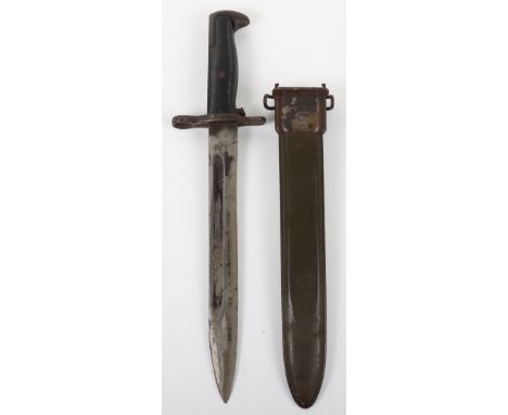 WW2 American Garand Bayonet, good used example of a 1943 dated American Garand bayonet housed in its original fibre scabbard.