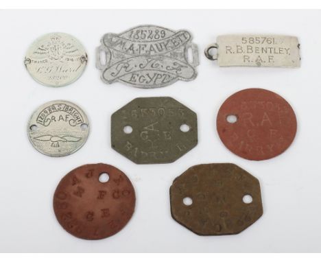 Royal Flying Corps &amp; Royal Air Force Identity Discs, being privately made and issue types, L G WARD 28209, 120989 S BRIGH