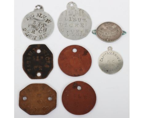 Grouping of Identity Discs of County of London Regiments Royal Fusiliers, being private purchase and issue examples for D1911