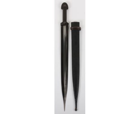 * Caucasian Dagger Kindjal, Second Half of the 19th Century, straight double edge blade engraved with maker’s name, blackened