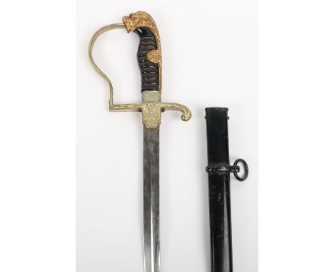 * WW2 German Army Officers Dress Sword by Alcoso Solingen, being the Model Nr119, being the lion head variant with ruby jewel