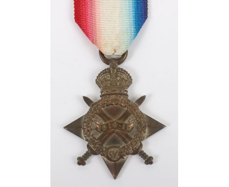 Great War 1914-15 Star North Staffordshire Regiment Officer, Killed in Action with the 5th Battalion’s Attack on Vermelles on