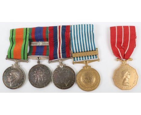 * Canadian WW2 &amp; Later Medal Group of Five, consisting Defence Medal 1939-45 (Canadian issue in silver), Canadian Volunte