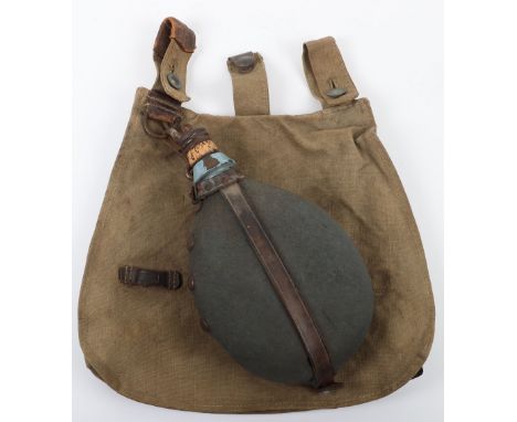 WW1 German Bread Bag and Water Bottle Combination, fine set consisting of a universal pattern enlisted ranks bread bag produc